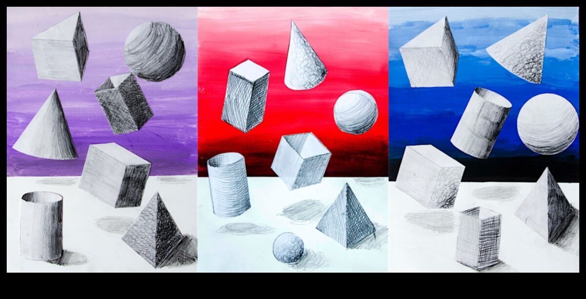 Shapes and Shadows: Exploring Form in Abstract Drawings